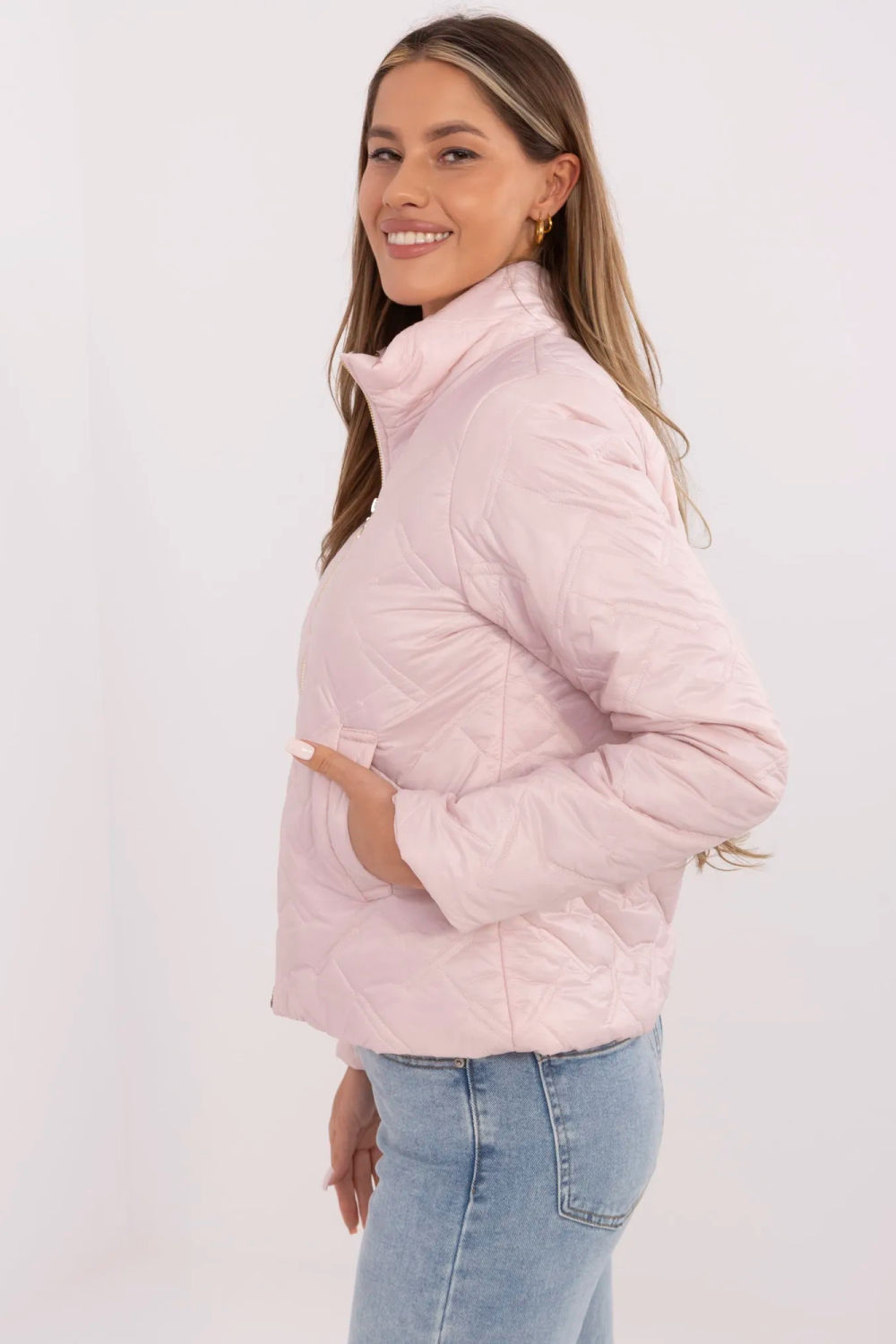 Kurtka Damska Model MI-KR-88625.12 Light Pink - Italy Moda - obrazek 3