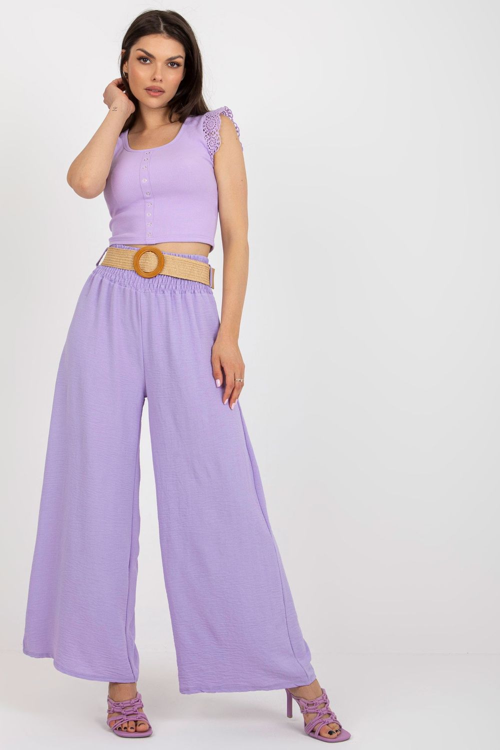 Spodnie Damskie Model DHJ-SP-8387.57 Light Violet - Italy Moda - obrazek 3