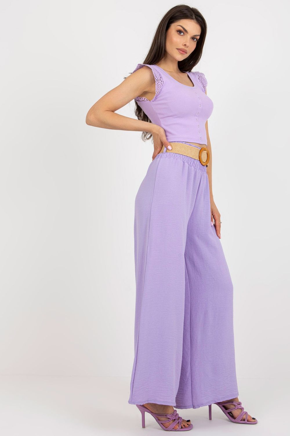 Spodnie Damskie Model DHJ-SP-8387.57 Light Violet - Italy Moda - obrazek 4