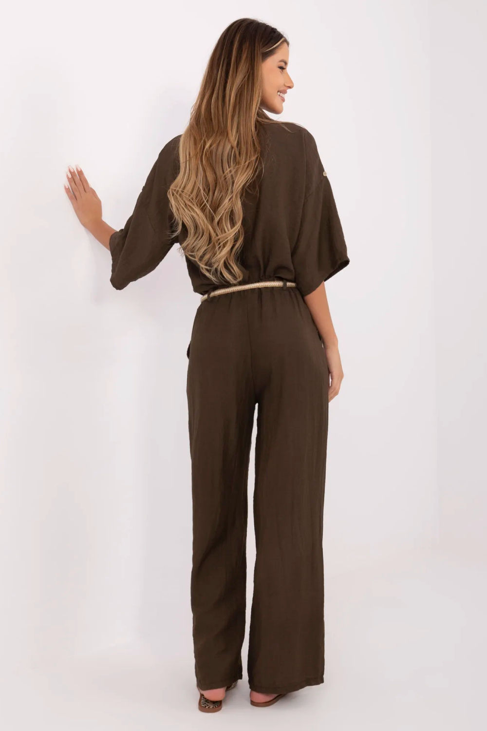 Spodnie Damskie Model MI-SP-6560.73P Dark Brown - Italy Moda - obrazek 4