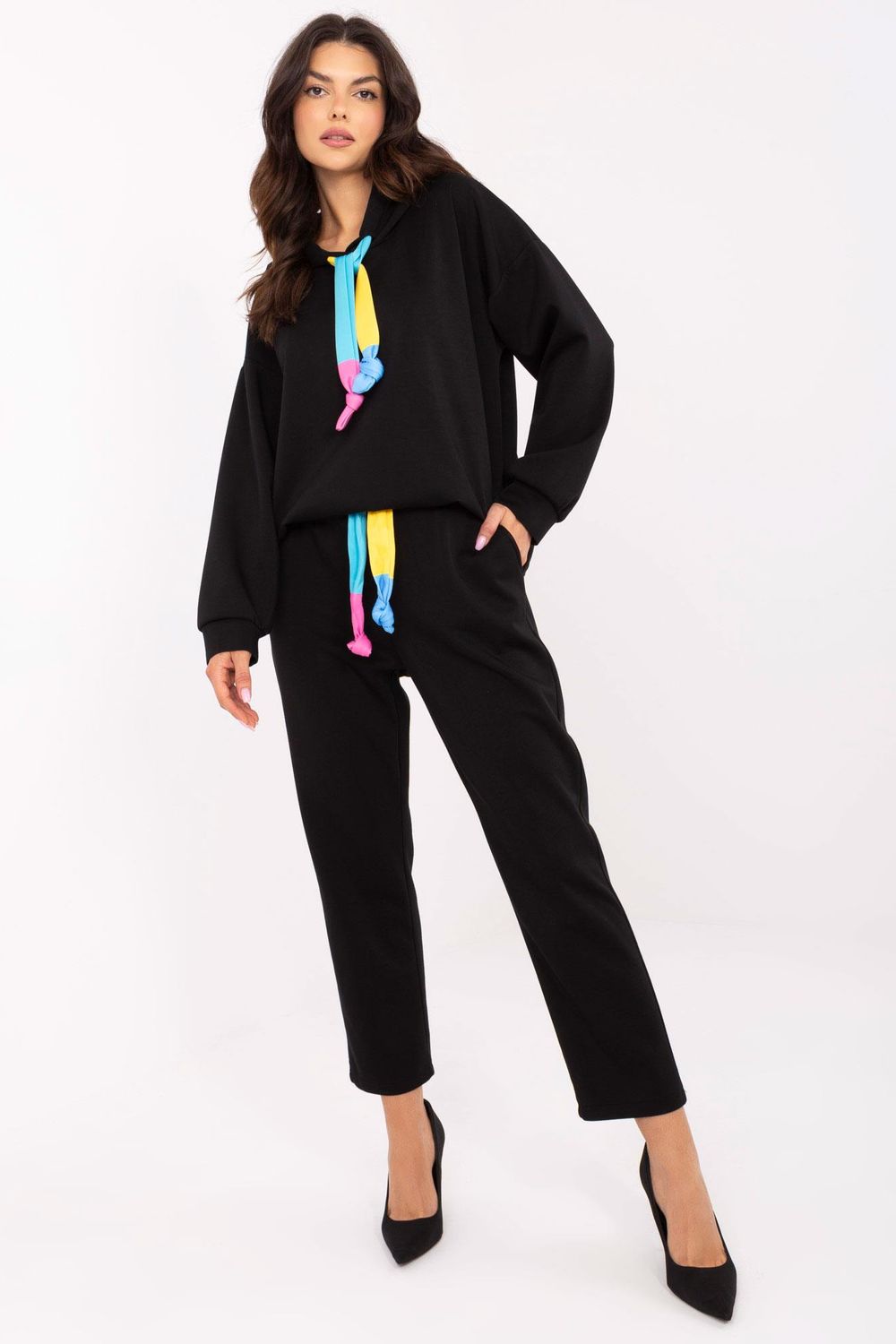 Spodnie Komplet Model DHJ-KMPL-20335.44 Black - Italy Moda