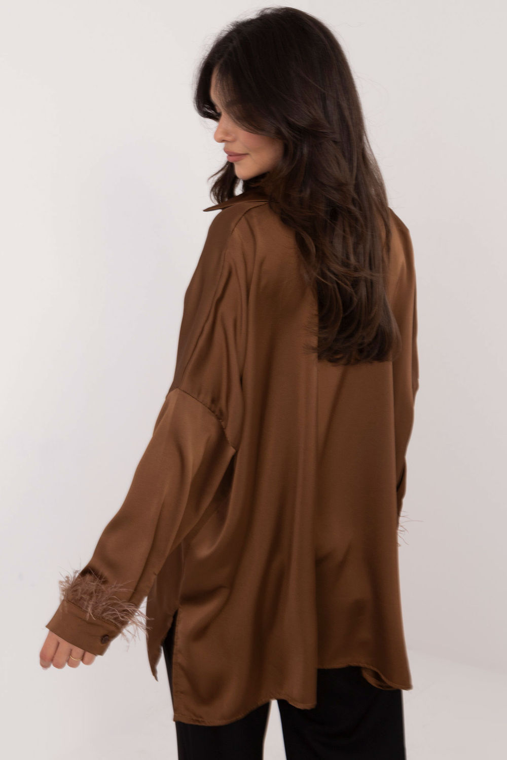 Koszula Damska Model DHJ-KS-16879.37 Brown - Italy Moda - obrazek 4