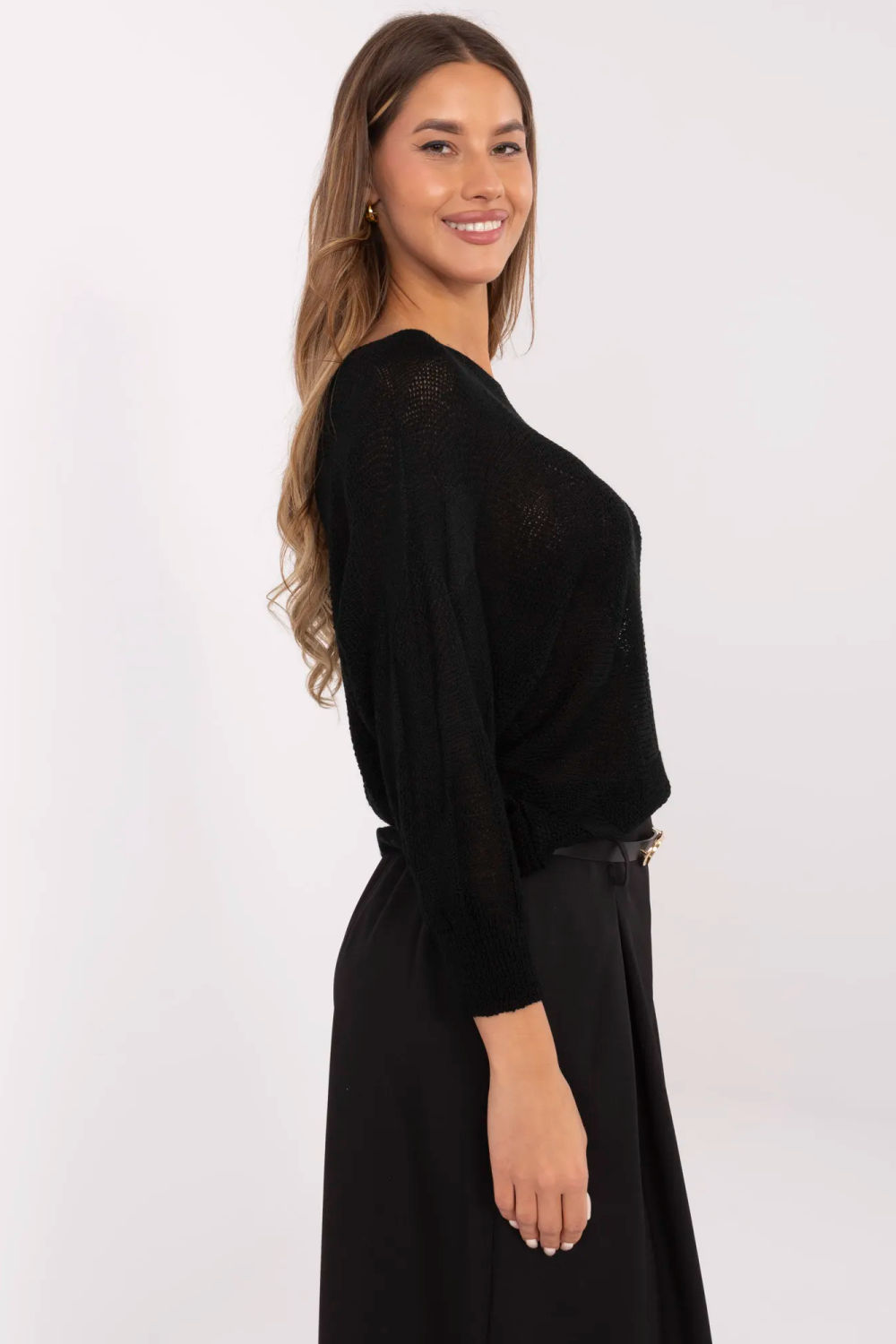 Sweter damski Model MI-SW-2504.69 Black - Italy Moda - obrazek 3
