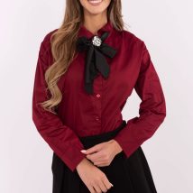 Koszula Damska Model DHJ-KS-9236.92P Bordo – Italy Moda
