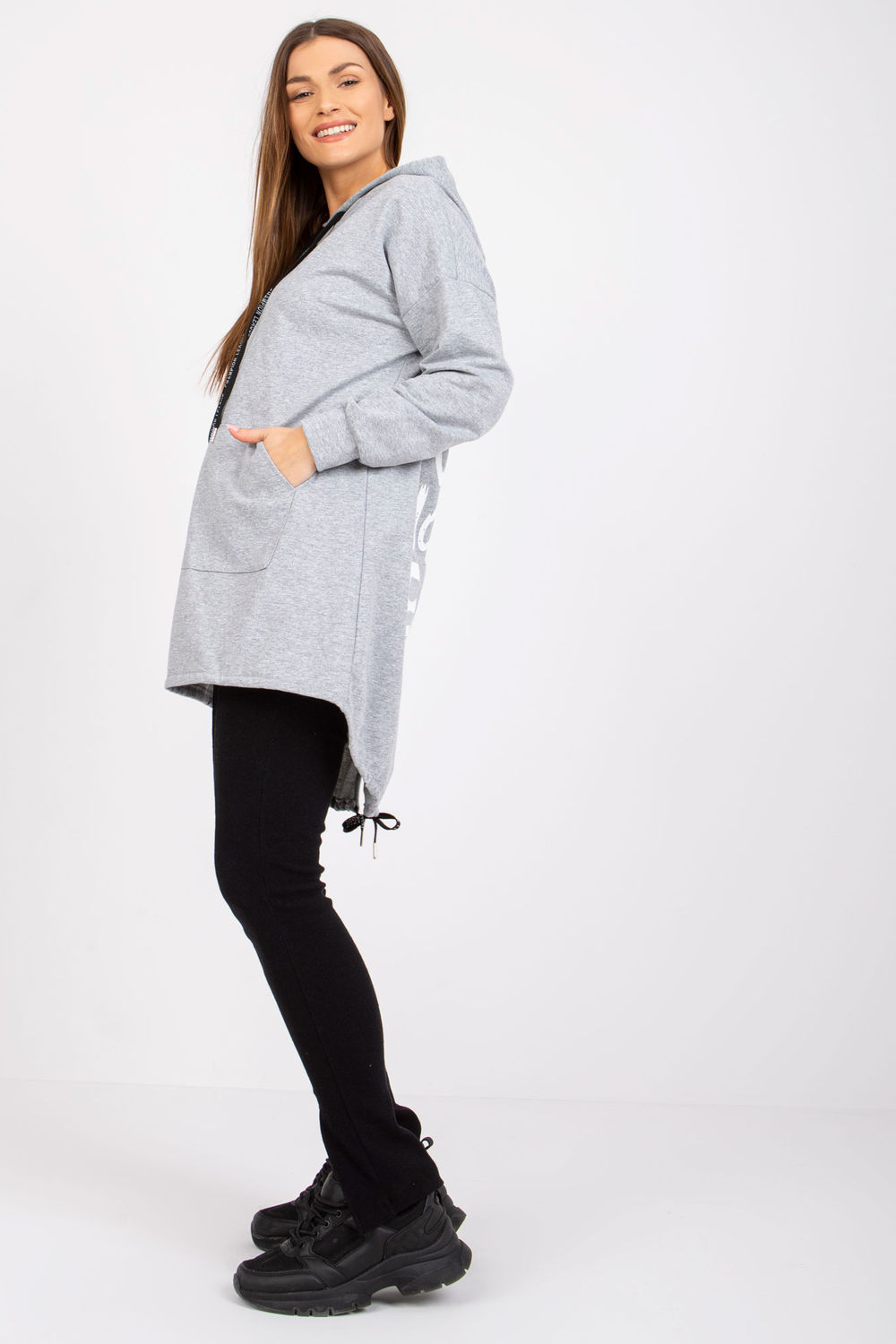 Bluza Damska Model DHJ-BL-20136.37 Grey - Italy Moda - obrazek 3