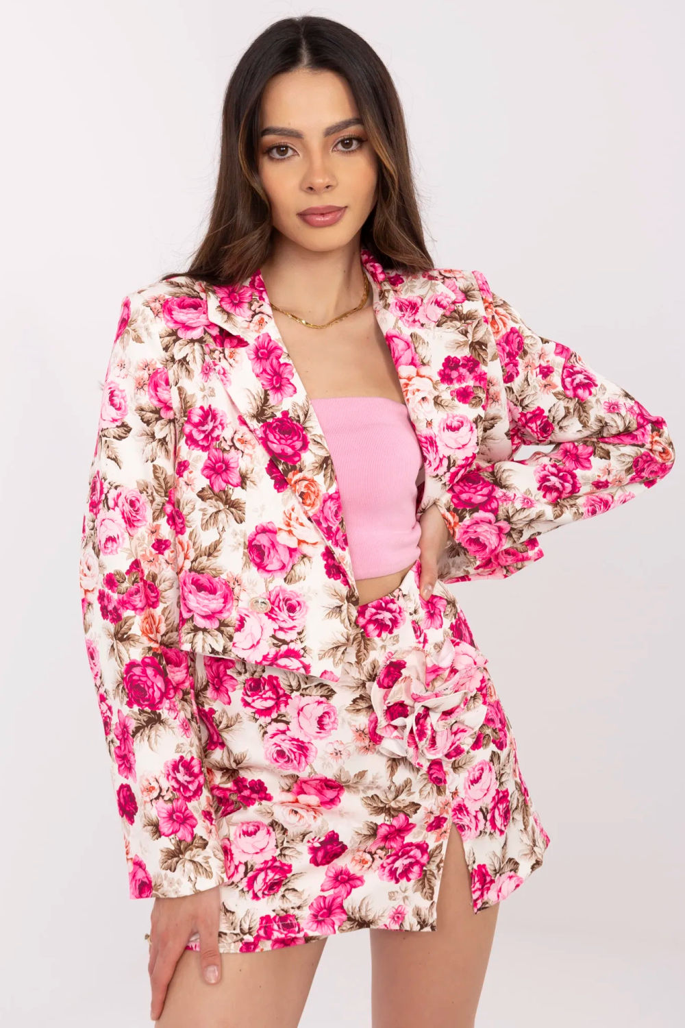 Spodnie Komplet Model DHJ-KMPL-A6091.18 Pink - Italy Moda - obrazek 3