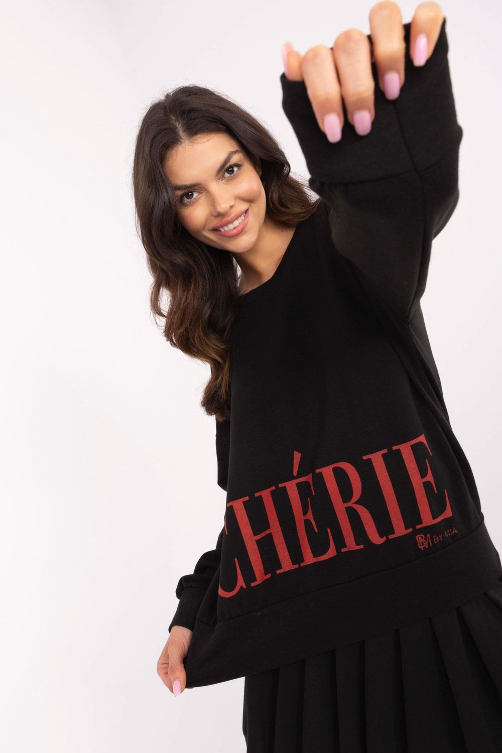 Bluza Damska Model MI-BZ-M741.24 Black - Italy Moda - obrazek 3