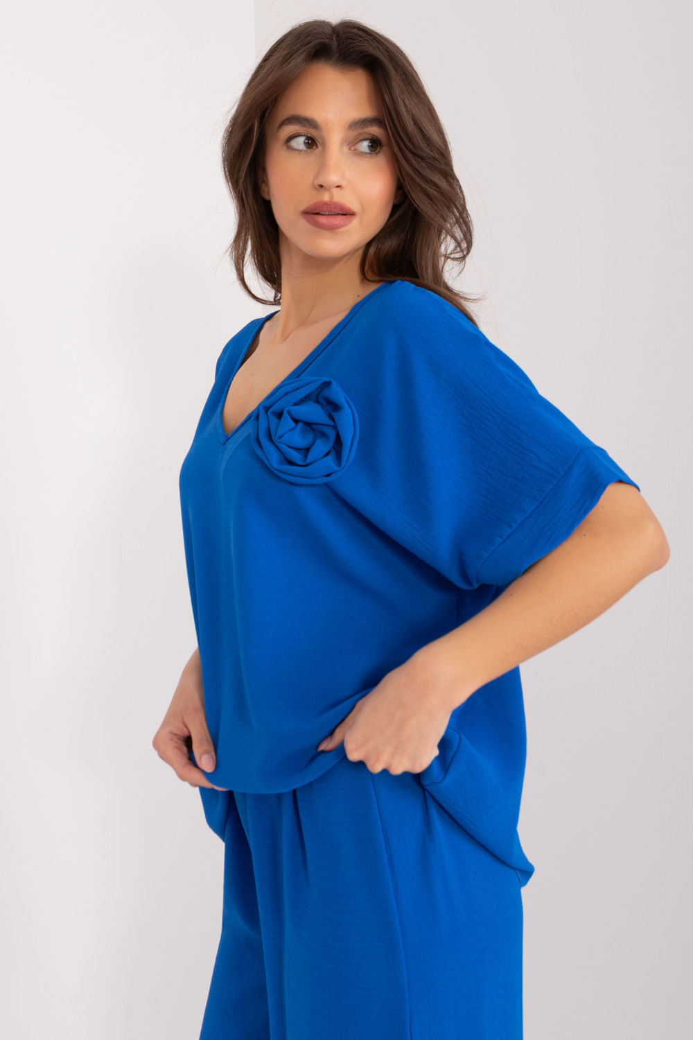 Bluzka Model DHJ-BZ-8368.02 Cobalt - Italy Moda - obrazek 3