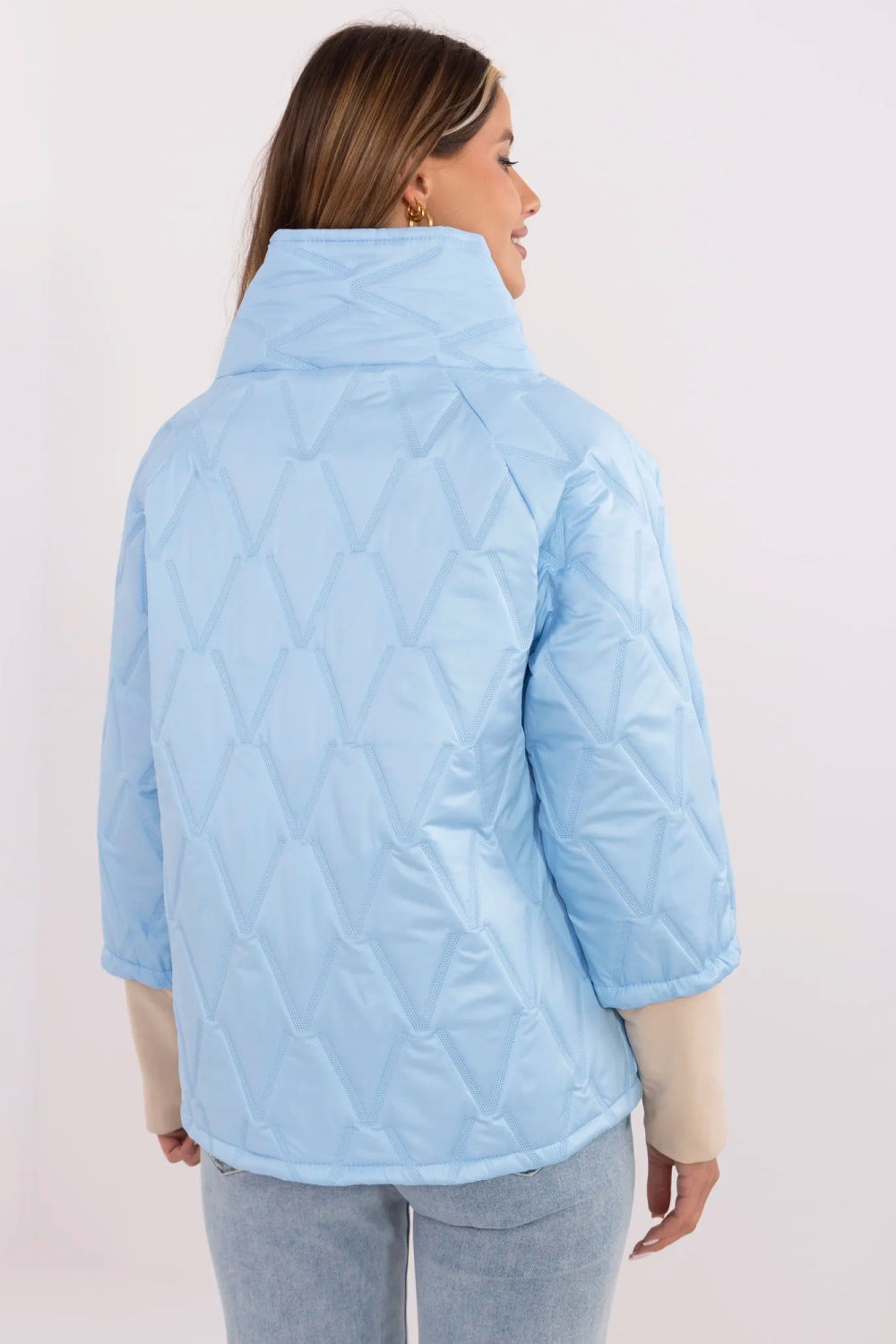 Kurtka Damska Model MI-KR-9002-1.74P Light Blue - Italy Moda - obrazek 4