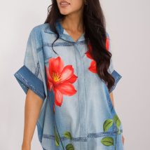 Koszula Damska Model DHJ-KS-19007-1.30 Blue – Italy Moda