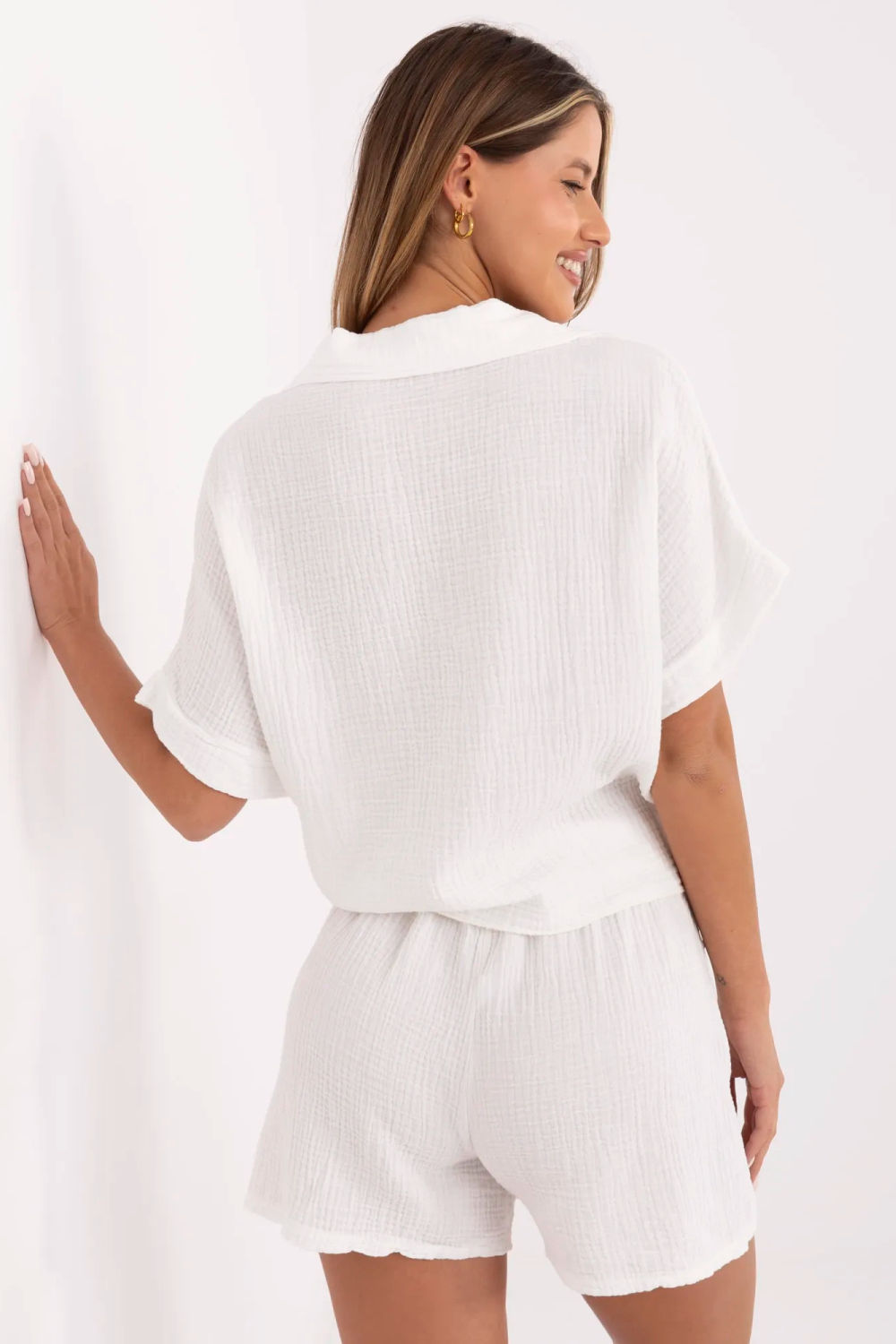 Szorty Damskie Model MO-SN-ST108.12 White - Italy Moda - obrazek 4