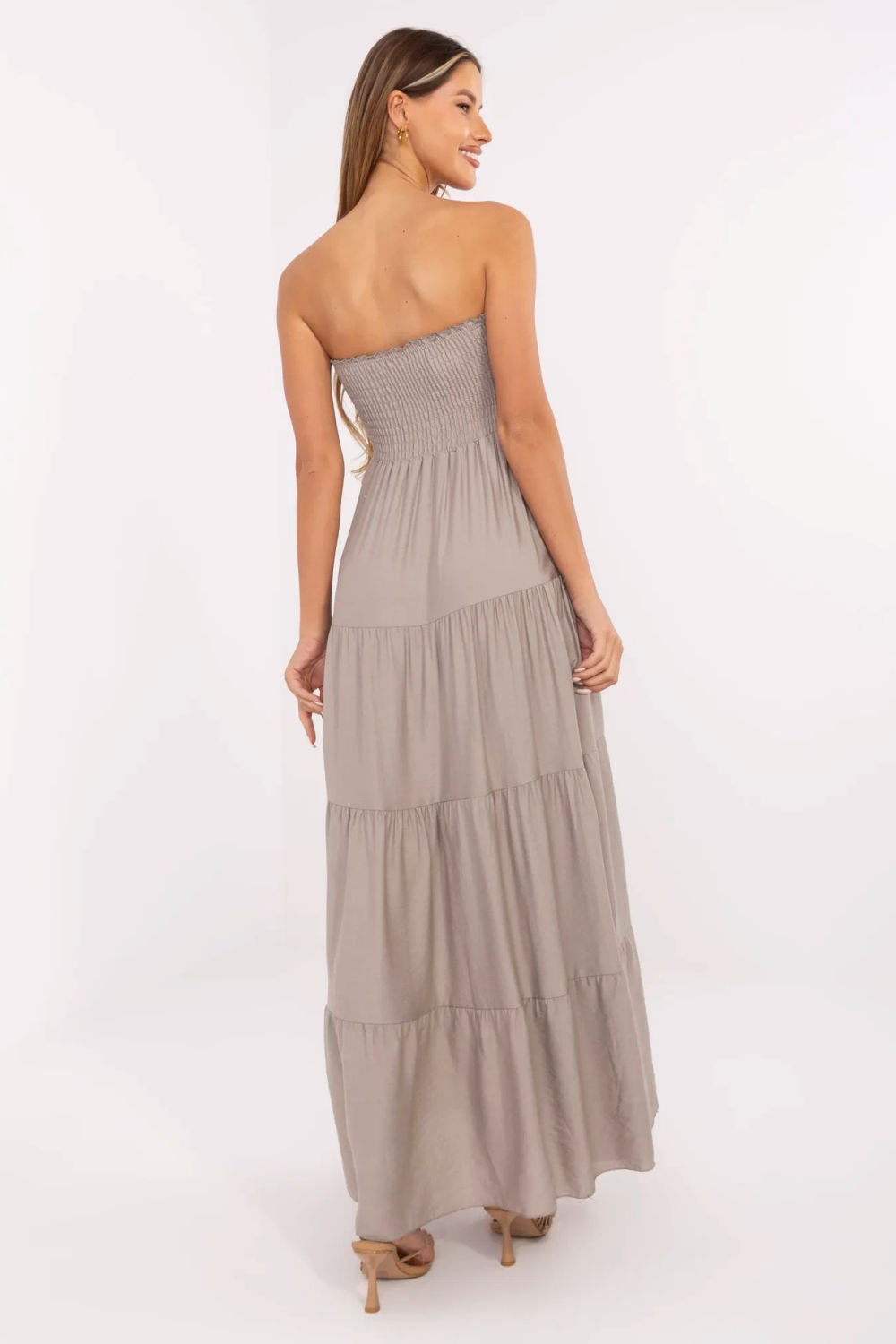 Sukienka Model MI-SK-A2596.97 Dark Beige - Italy Moda - obrazek 4