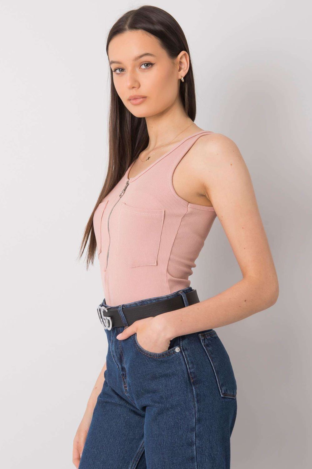 Koszulka Top Model DHJ-TP-13287.36P Light Pink - Italy Moda - obrazek 4