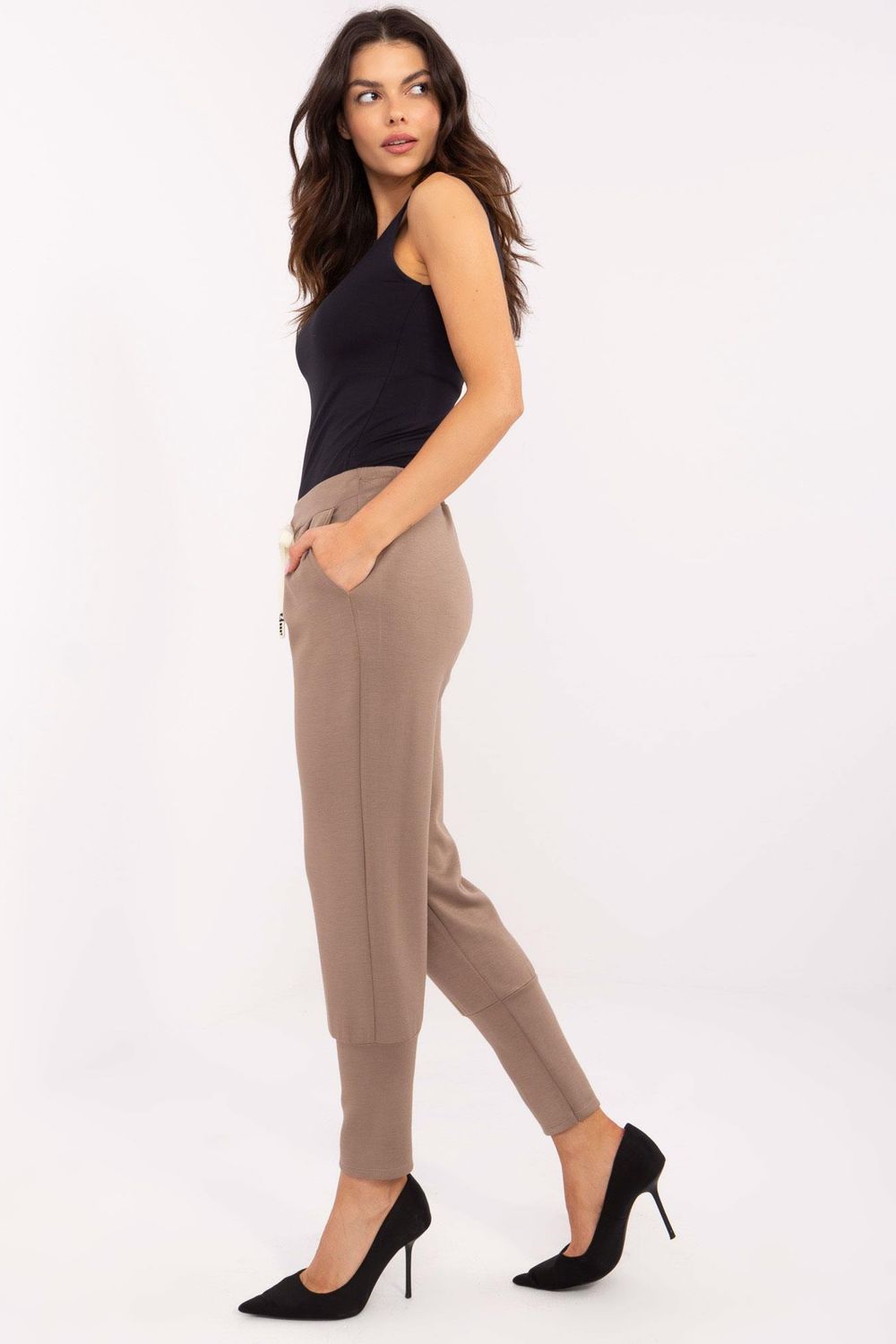 Spodnie Dresowe Model DHJ-SP-9283.83P Brown - Italy Moda - obrazek 3