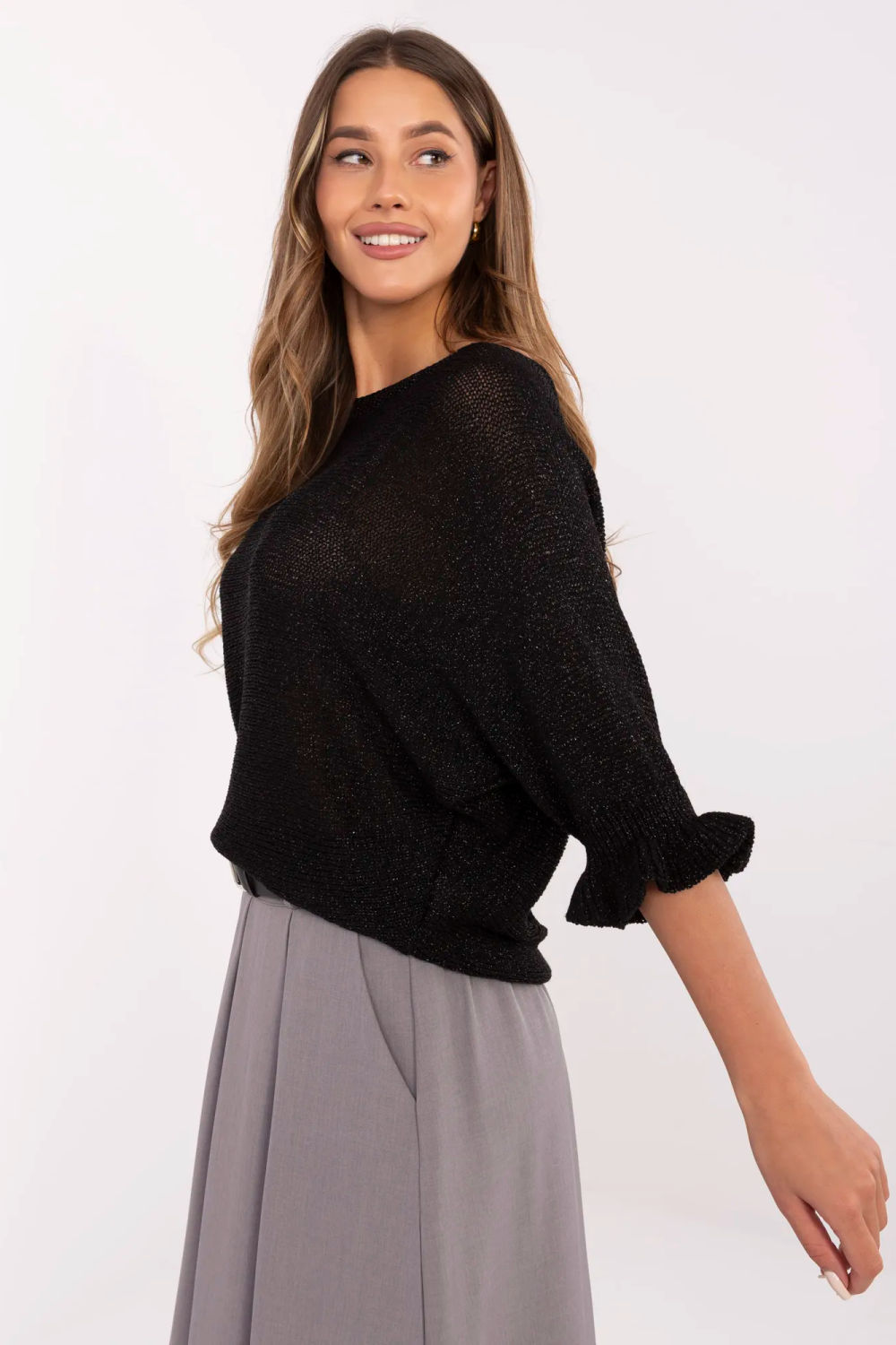 Sweter Damski Model MI-SW-2502.60 Black - Italy Moda - obrazek 3