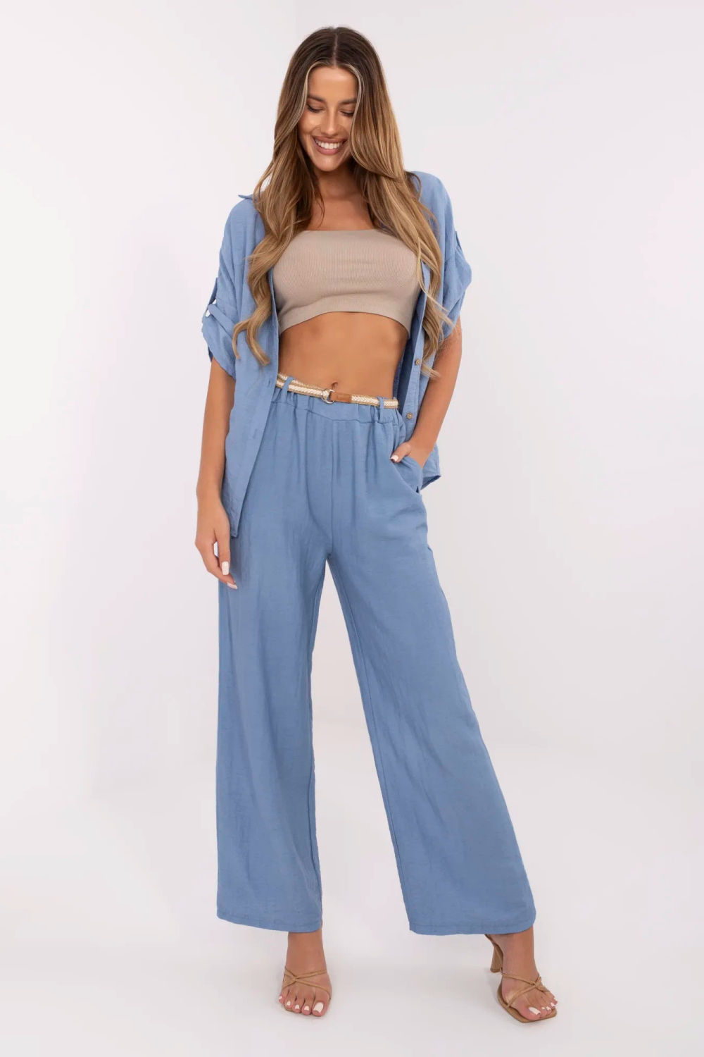 Spodnie Damskie Model MI-SP-6560.73P Blue - Italy Moda