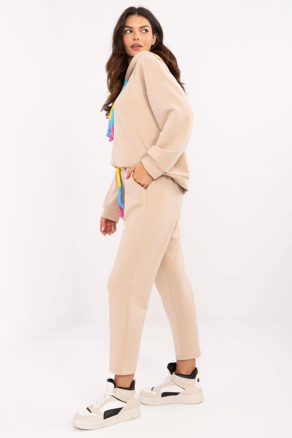 Spodnie Komplet Model DHJ-KMPL-20335.44 Beige - Italy Moda - obrazek 3