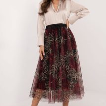 Spódnica Model DHJ-SD-19981-1.01 Bordo – Italy Moda