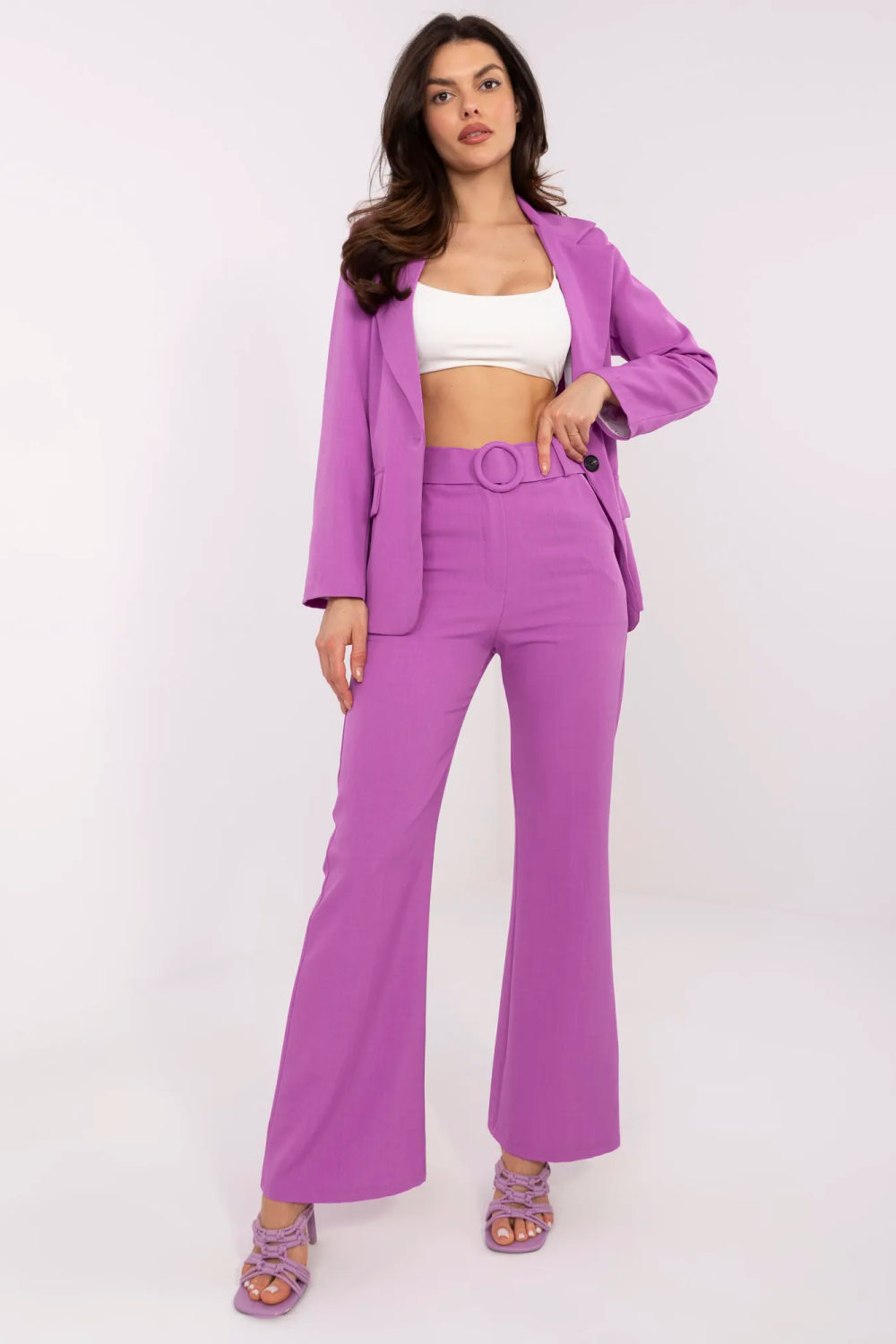 Spodnie Damskie Model DHJ-SP-18737.08 Violet - Italy Moda