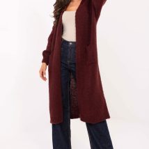 Sweter Kardigan Model MI-SW-WM6155.82 Bordo – Italy Moda