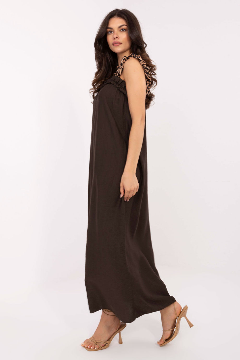 Sukienka Model MI-SK-A6412.68 Dark Brown - Italy Moda - obrazek 3