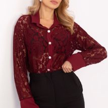Koszula Damska Model MI-KS-C243.18 Bordo – Italy Moda