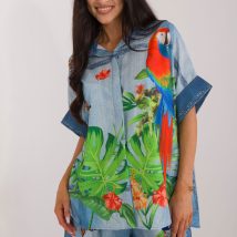 Koszula Damska Model DHJ-KS-19007.32 Blue – Italy Moda