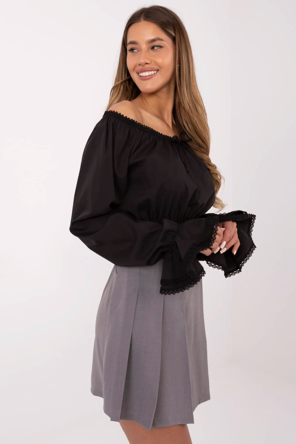 Spodnie Spódnicospodenki Model MI-SD-88662.92 Grey - Italy Moda - obrazek 3