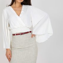 Bluzka Model DHJ-BZ-16503.30X Ecru – Italy Moda