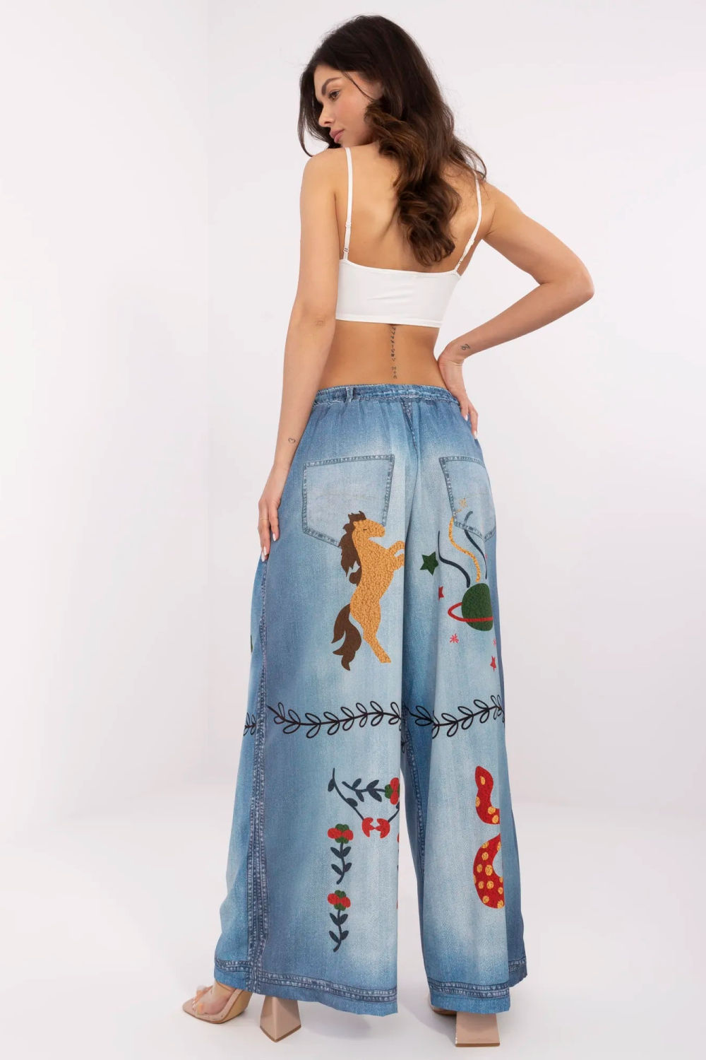 Spodnie Damskie Model DHJ-SP-19183-9.54 Blue - Italy Moda - obrazek 4