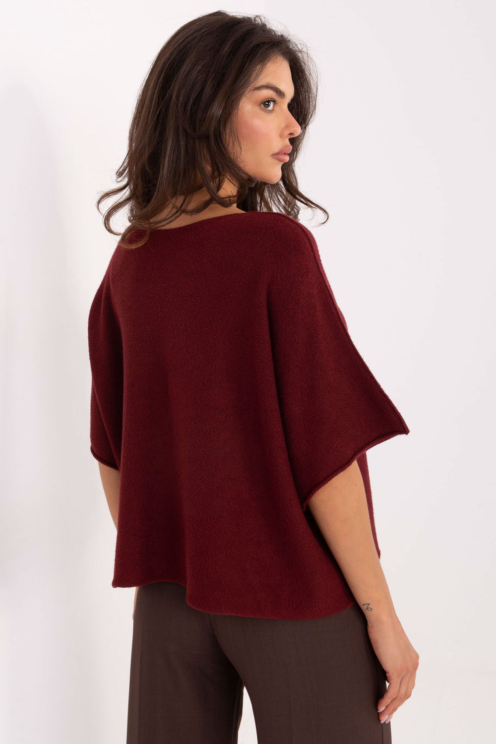 Sweter Damski Model IT-SW-2202.52 Bordo - Italy Moda - obrazek 4