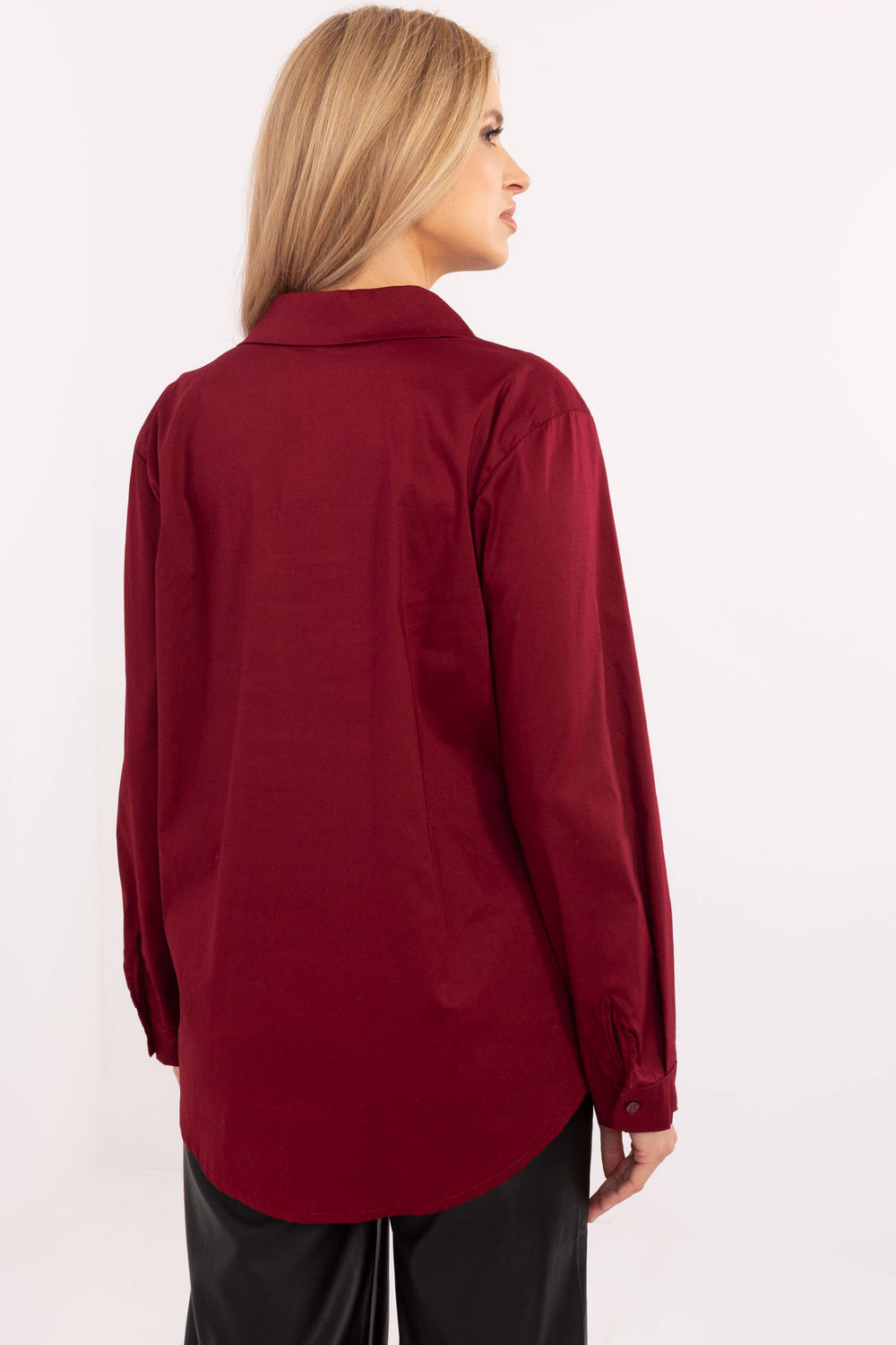 Koszula Damska Model DHJ-KS-20132.04P Bordo - Italy Moda - obrazek 4