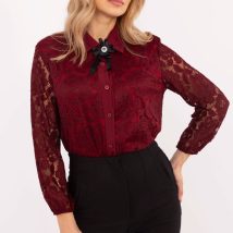 Koszula Damska Model MI-KS-C242.16X Bordo – Italy Moda