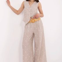 Spodnie Komplet Model DHJ-KMPL-20882.66 Dark Beige – Italy Moda