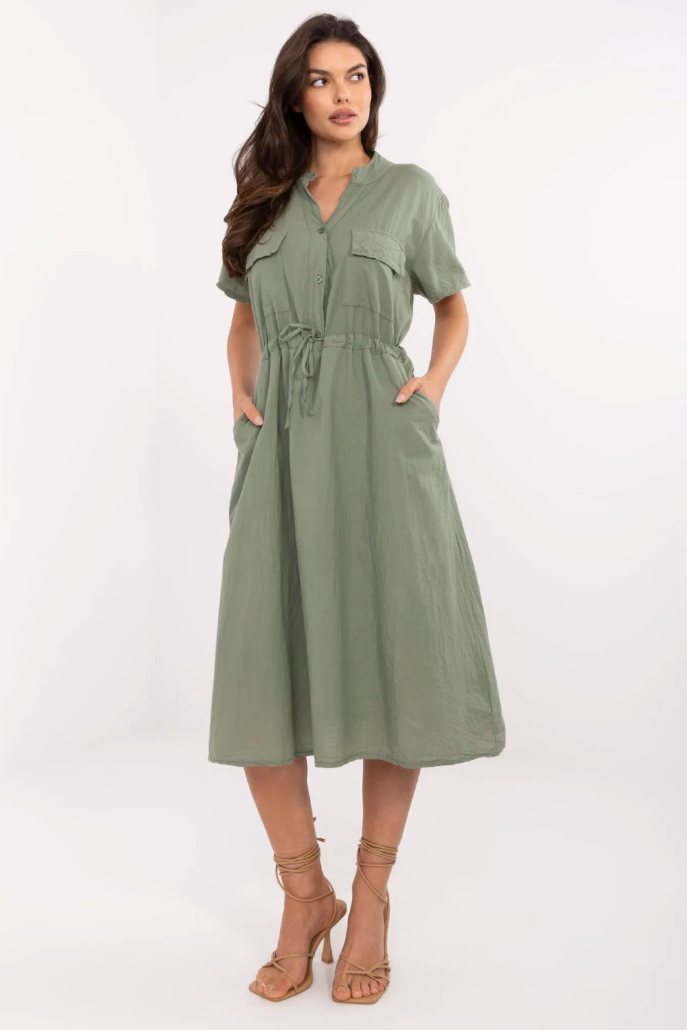 Sukienka Model MI-SK-109898.68 Khaki - Italy Moda