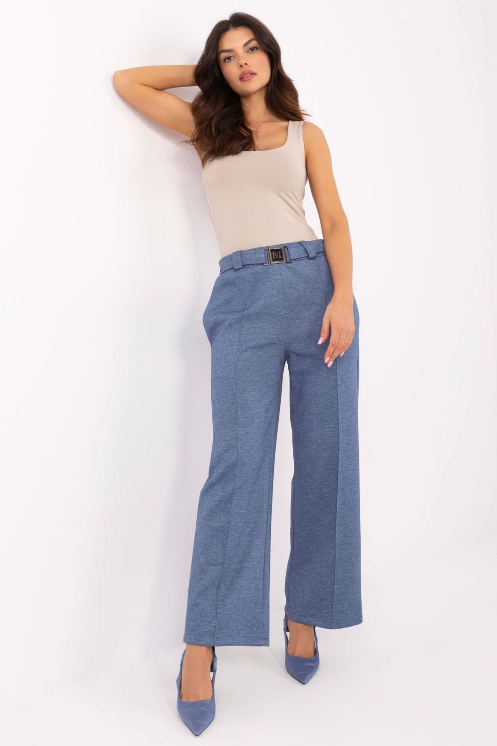 Spodnie Damskie Model DHJ-SP-20356.49 Dark Blue - Italy Moda - obrazek 4