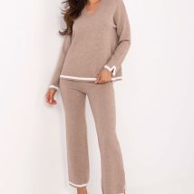 Spodnie Komplet Model IT-KMPL-99062.66 Dark Beige – Italy Moda