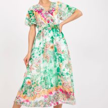 Sukienka Model DHJ-SK-15967-1.01P White/Green – Italy Moda