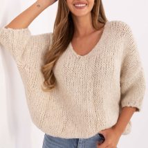 Sweter Damski Model IT-SW-7703.70 Light Beige – Italy Moda