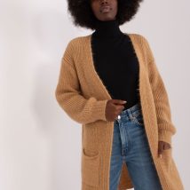 Sweter Kardigan Model DHJ-SW-1009.09P Camel – Italy Moda