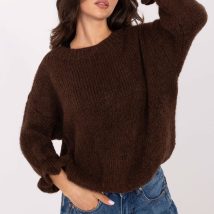 Sweter Damski Model MI-SW-2912.10X Dark Brown – Italy Moda