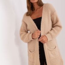 Sweter Kardigan Model DHJ-SW-1009.09P Beige – Italy Moda