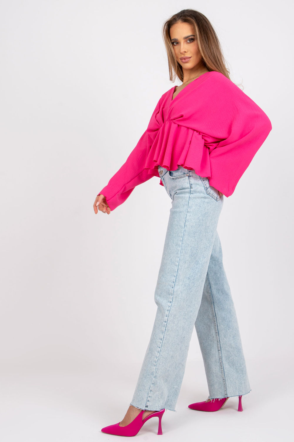 Bluzka Model DHJ-BZ-11979.67 Pink - Italy Moda - obrazek 3