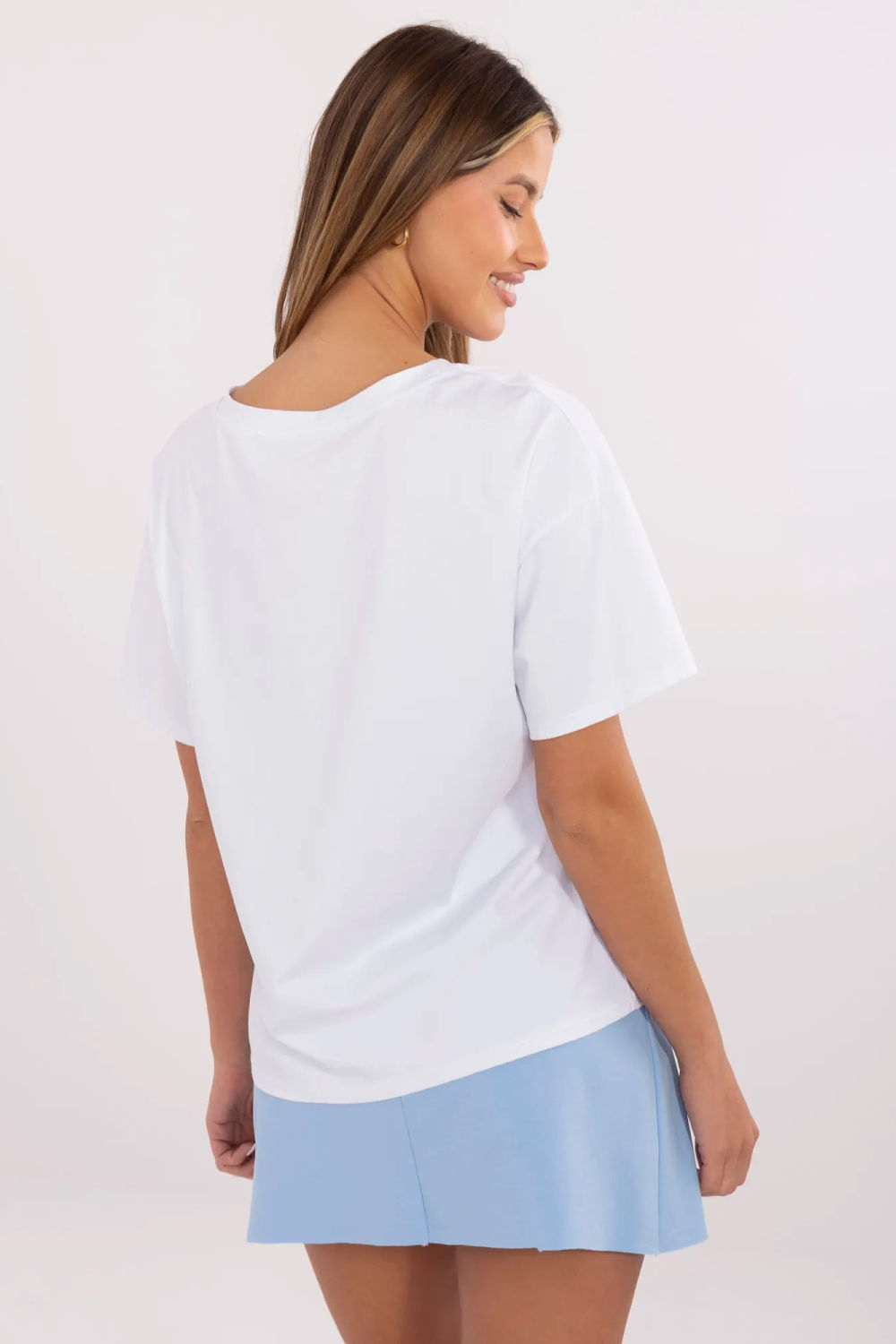 Tshirt Damski Model MI-TS-M3221G.75 White - Italy Moda - obrazek 4