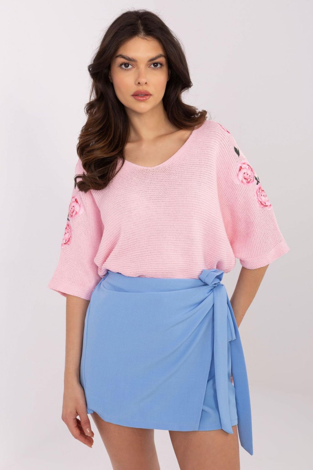 Sweter Damski Model MI-SW-7003.21 Light Pink - Italy Moda - obrazek 4