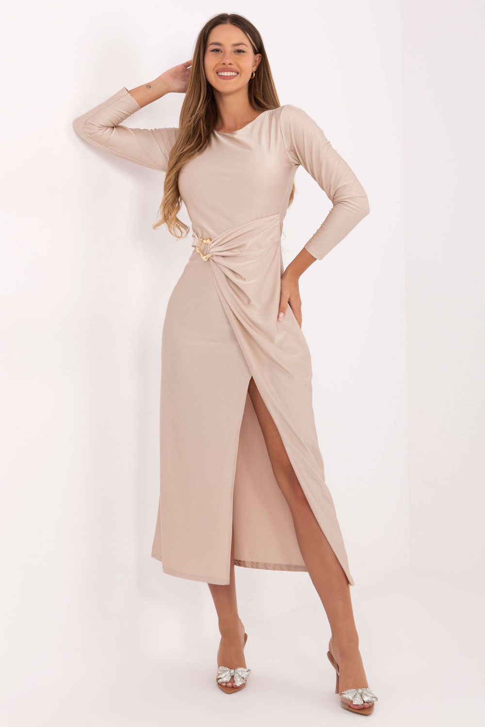 Sukienka Model IT-SK-21609.83 Beige - Italy Moda