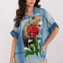 Koszula Damska Model DHJ-KS-19007-7.85 Blue – Italy Moda