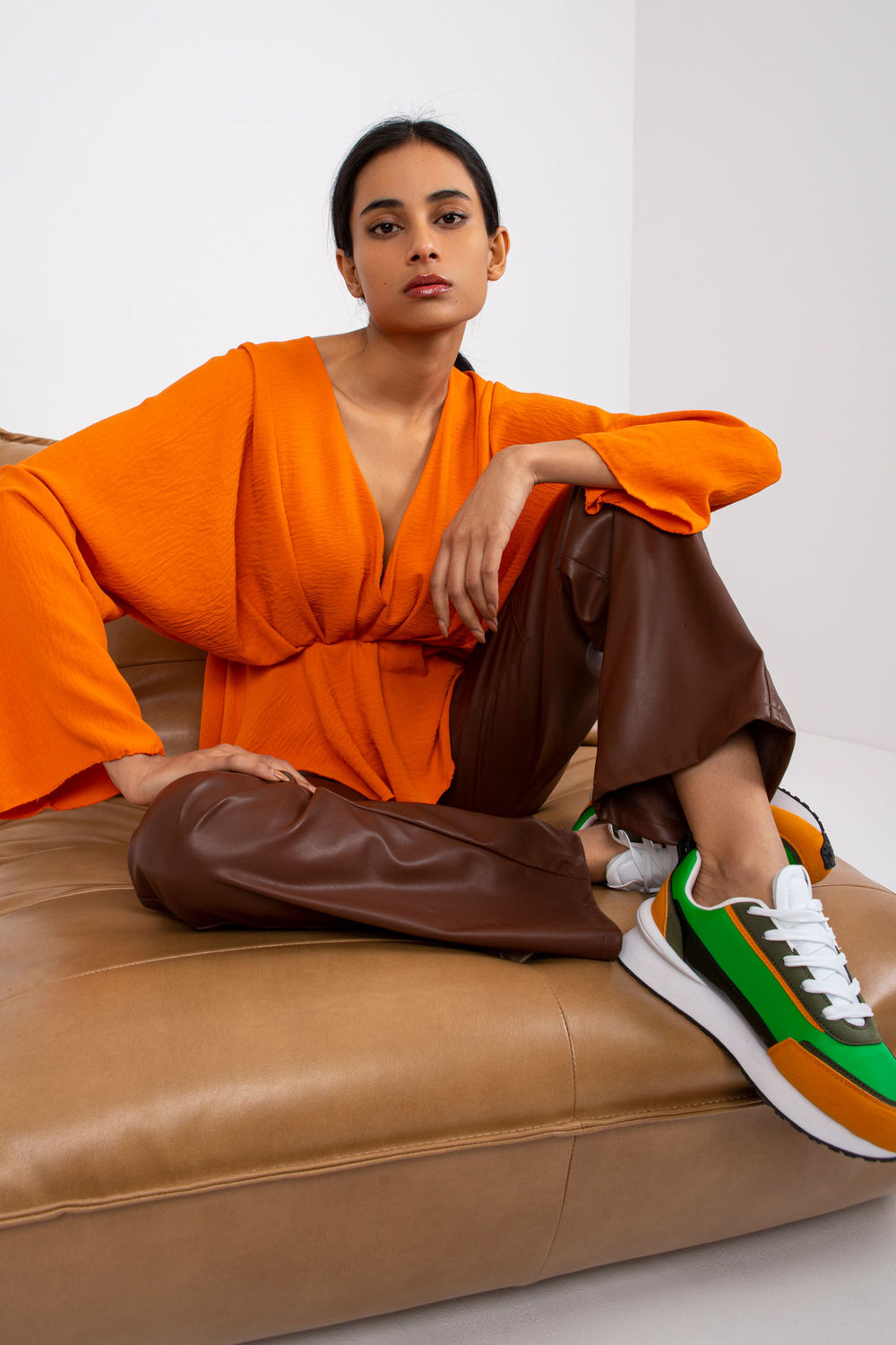 Bluzka Model DHJ-BZ-11979.67 Orange - Italy Moda - obrazek 4