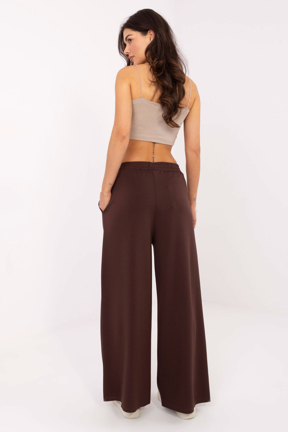 Spodnie Damskie Model IT-SP-21559.75 Dark Brown - Italy Moda - obrazek 4