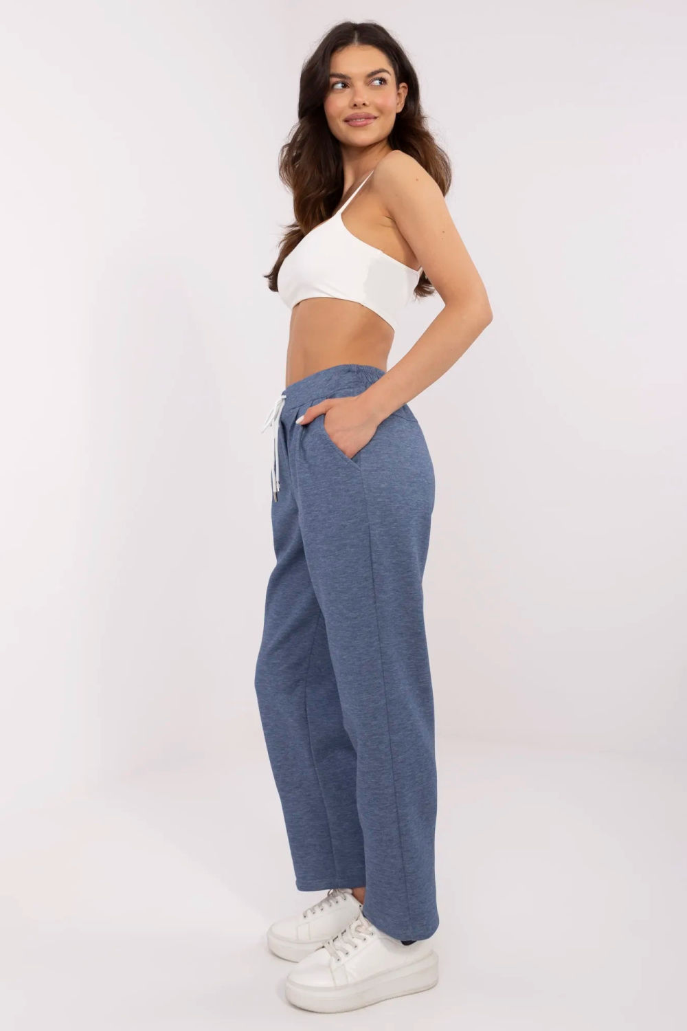 Spodnie Dresowe Model DHJ-SP-20523.66P Dark Blue - Italy Moda - obrazek 3